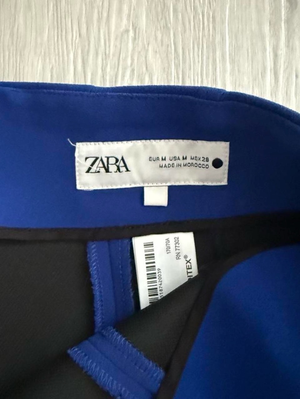 Zara Royal Blue Mini Skirt - Structured A-Line - Picture 2 of 3